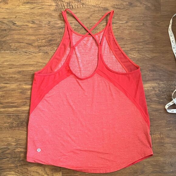 lululemon athletica Run Off-Route Tank Heathered True Red / True Red, PTP 17" - Picture 5 of 7